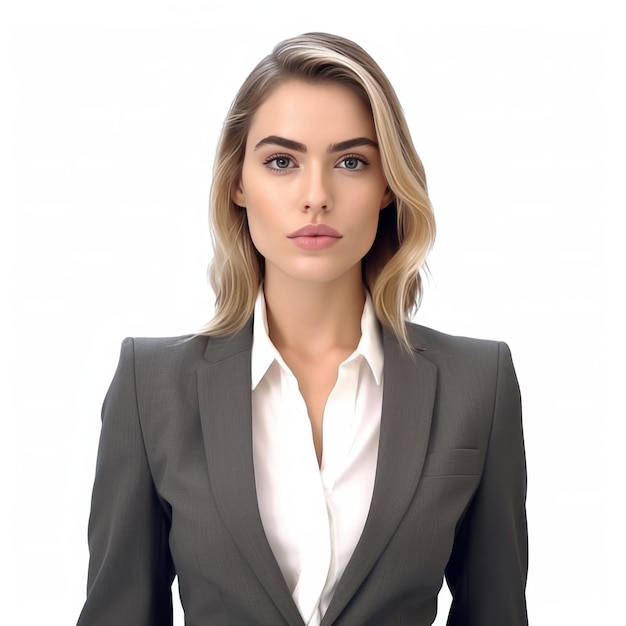 Attractive business woman isolated Illustration AI GenerativexA