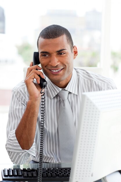 Attractive Businessman On Phone