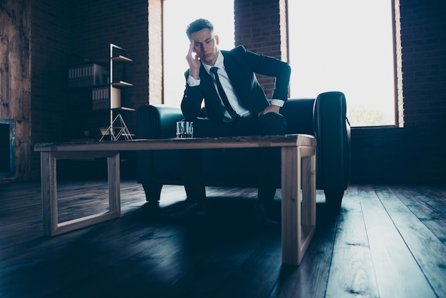 Attractive businessman posing indoors