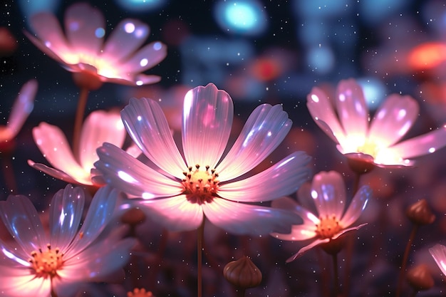 Attractive and classy image of cosmos flowers generated by AI