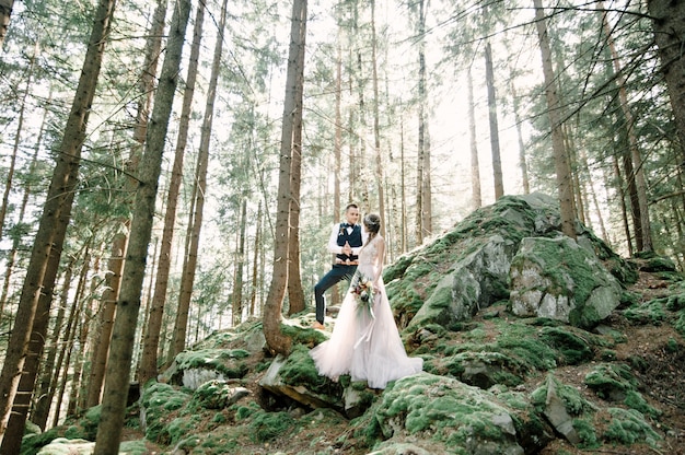 Attractive couple in the nature