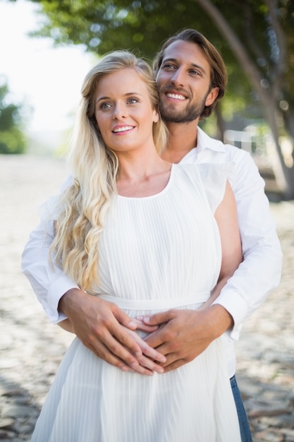 Attractive couple spending time together