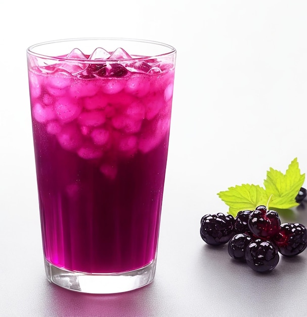 Attractive fruit soft drink in a glass