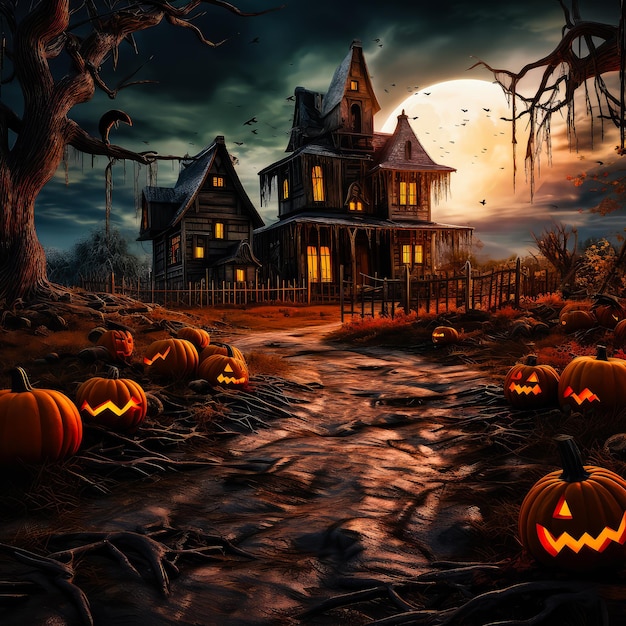 Premium AI Image | Attractive Halloween background or wallpaper design ...