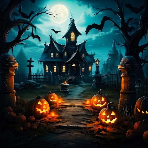 Attractive Halloween background or wallpaper design for posters invitation cards etc