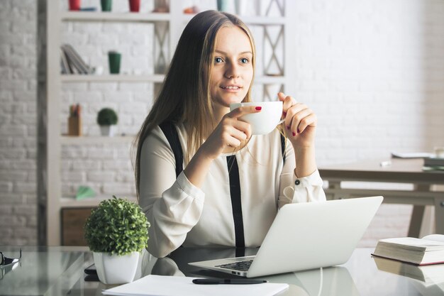 Attractive lady in office