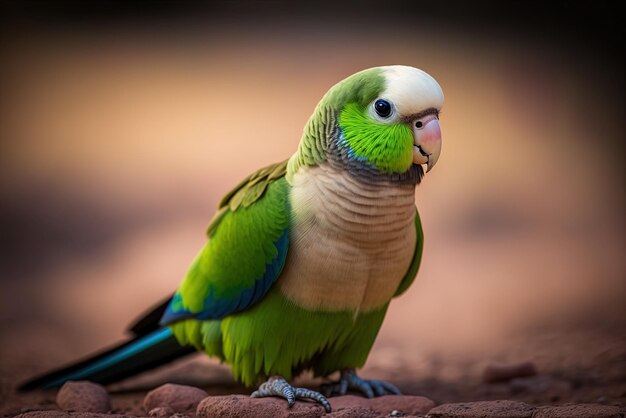 Photo an attractive monk parakeet captured in selective focus