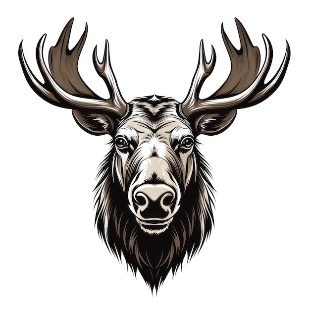 Attractive Moose Logo Design AI Generated