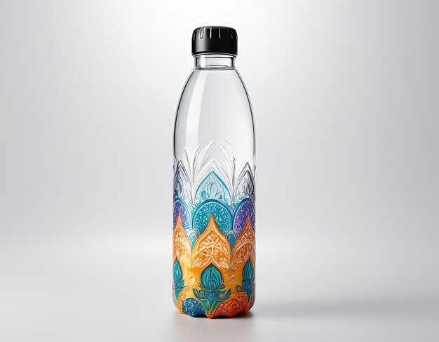 Photo attractive and professional water bottle mockup on a clean white background