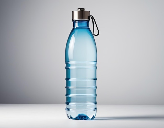 Photo attractive and professional water bottle mockup on a clean white background