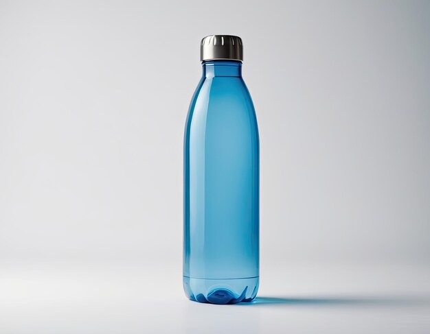 Photo attractive and professional water bottle mockup on a clean white background