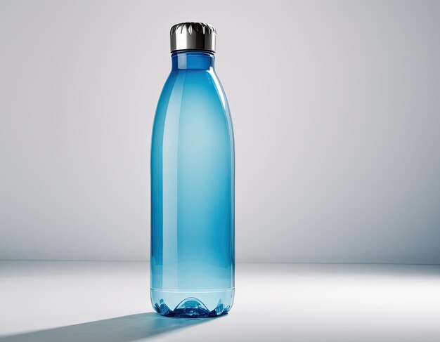 Photo attractive and professional water bottle mockup on a clean white background