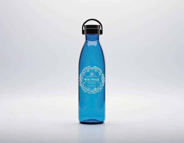 Photo attractive and professional water bottle mockup on a clean white background