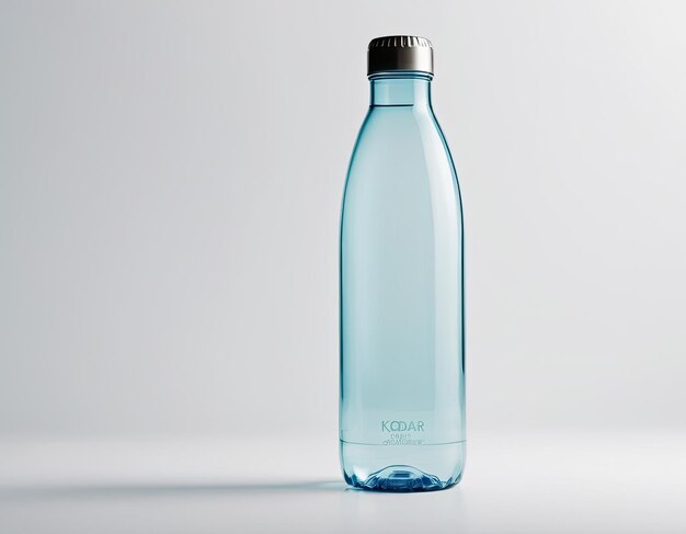 Photo attractive and professional water bottle mockup on a clean white background