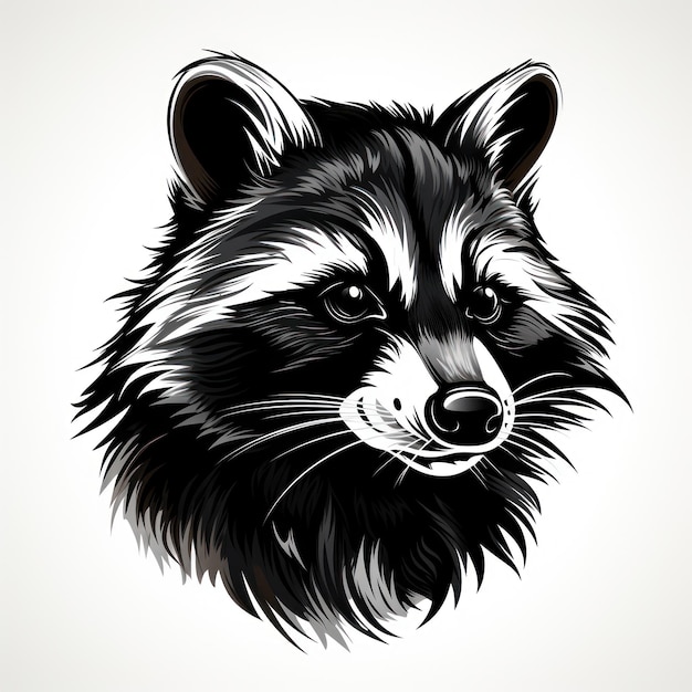 Attractive Raccoon Logo Design AI Generated