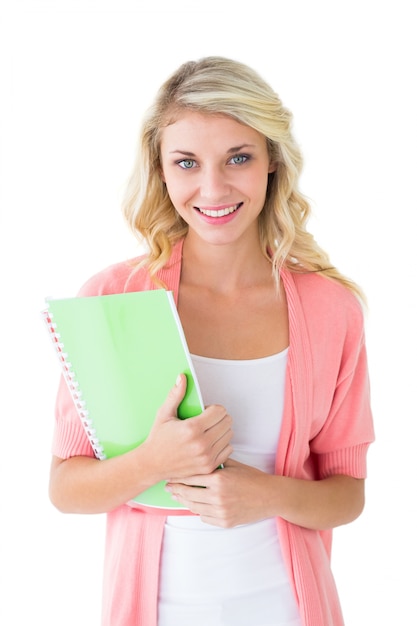 Attractive student smiling at camera