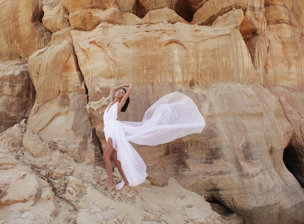 Attractive woman in the desert