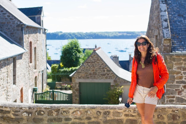 Attractive woman enjoying her holidays