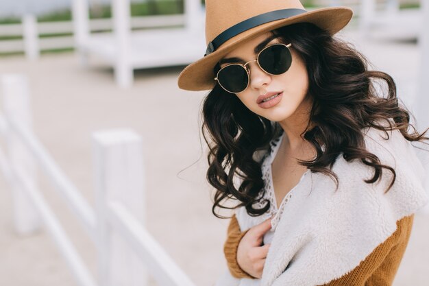 Attractive woman in hat