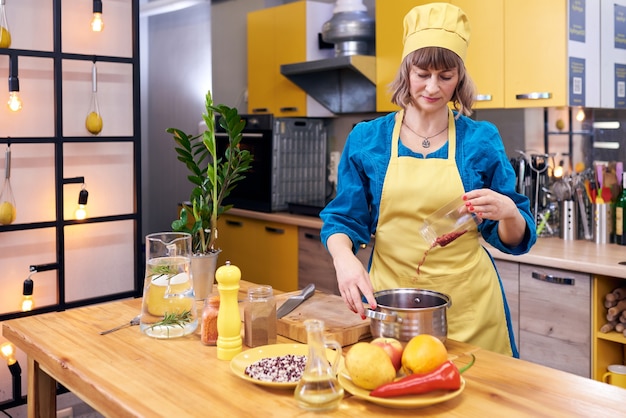 Attractive woman in the kitchen