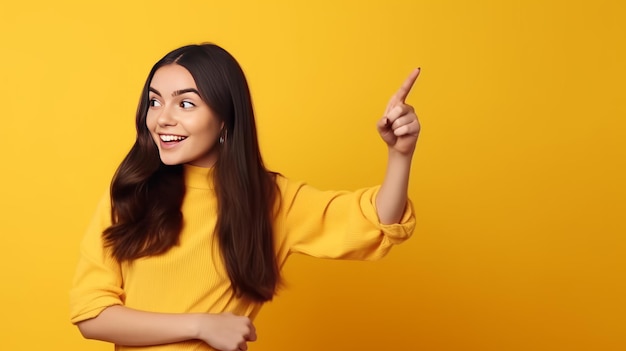 Attractive woman with happy expression