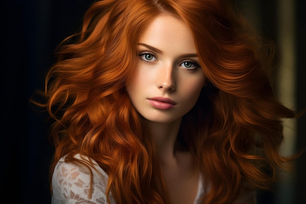 attractive woman with redhead