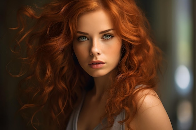 attractive woman with redhead