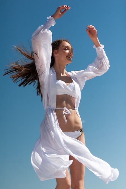 Attractive woman with sarong