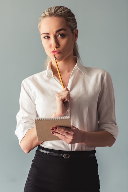 Attractive young business lady