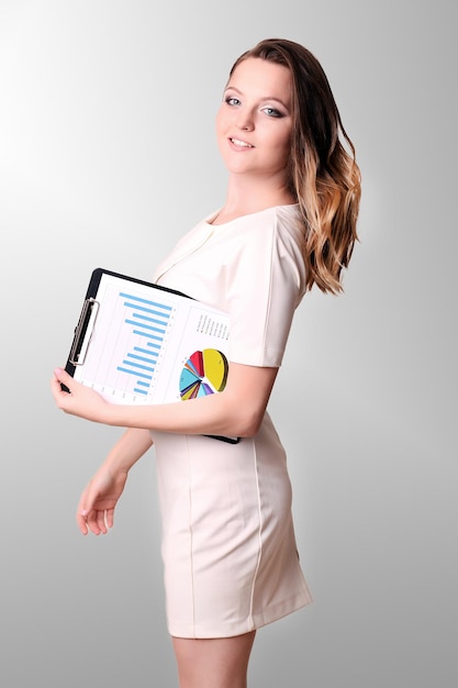 Attractive young businesswoman portrait in office