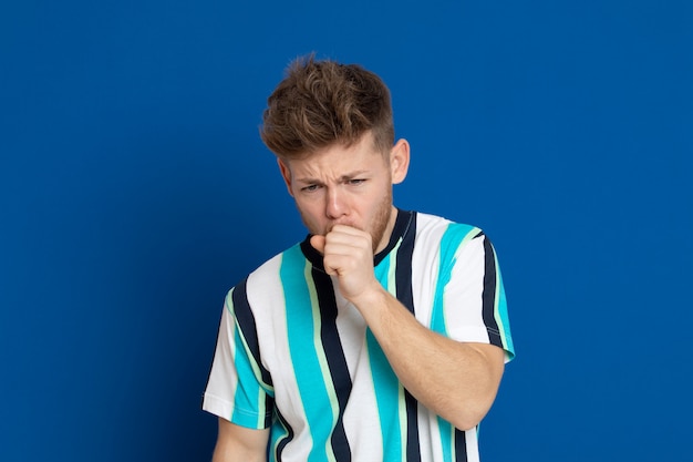 Attractive young guy with a striped T-shirt