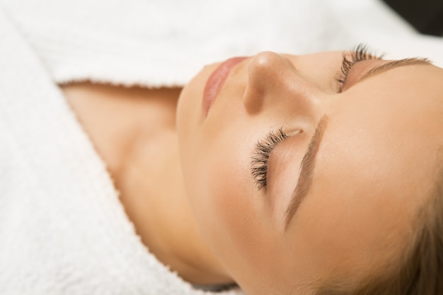 Attractive young woman at the beauty salon