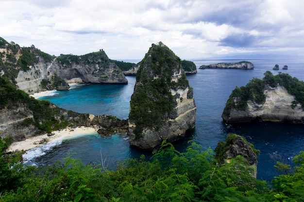 Atuh beach is a famous beach in nusa penida bali