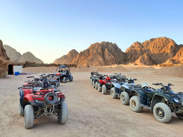 ATV safaris. Excursions in Egypt. Tourist quad bikes in the desert in sharm el sheikh.