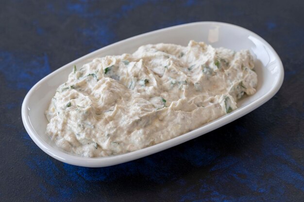 Aubergine Dip Baba Ghanoush Ganoush Mutabbal Traditionele Midden-Oosterse keuken Aubergine Dip Baba Ghanoush Voorgerecht