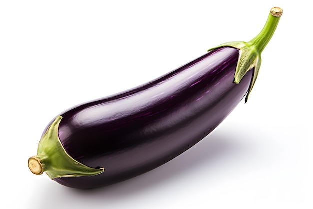 Aubergine geïsoleerd op witte achtergrond generatieve AI