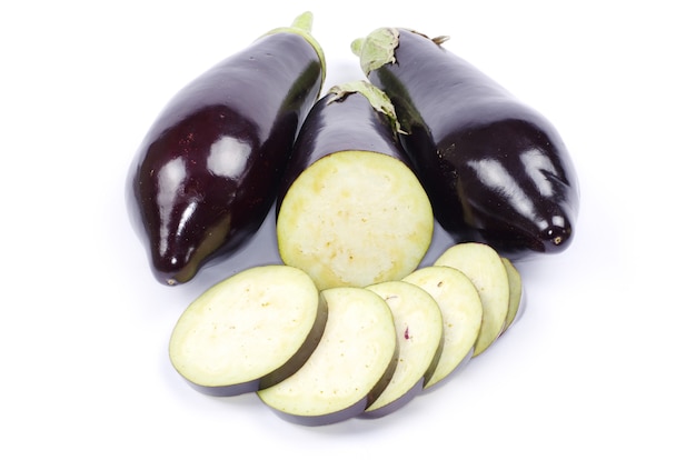 Aubergine isolated on white background