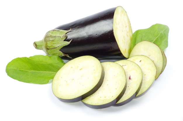 Aubergine isolated on white background