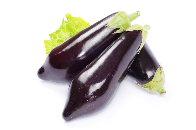 Aubergine isolated on white background