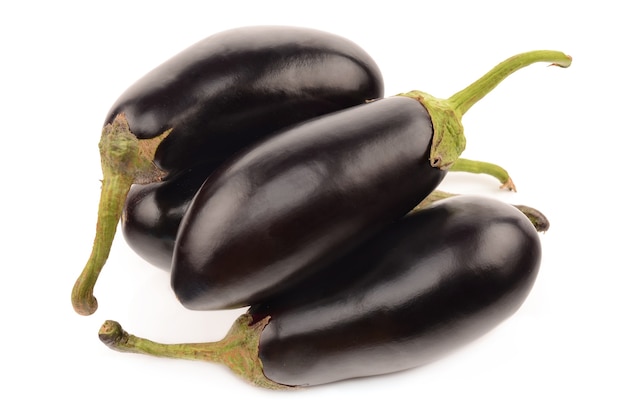 Aubergine on white