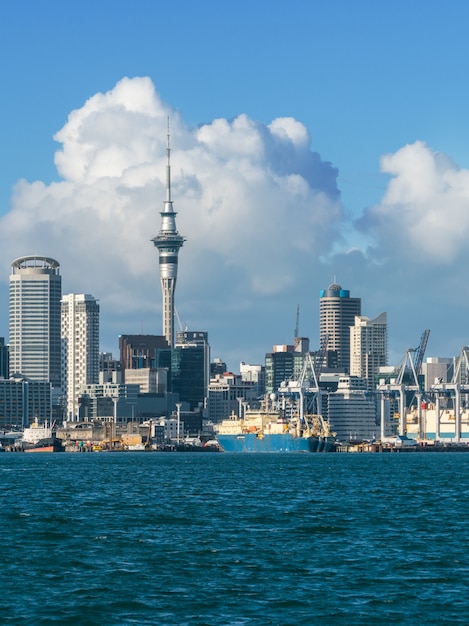 Orizzonte della città di auckland, nuova zelanda