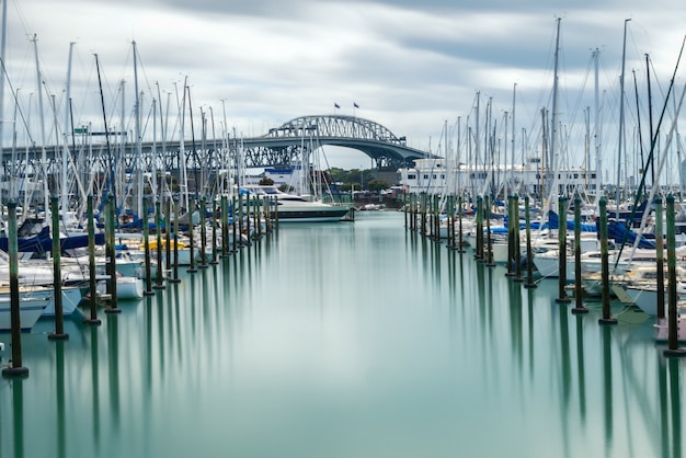 Auckland Harbour Bridge in Auckland, New Zealand