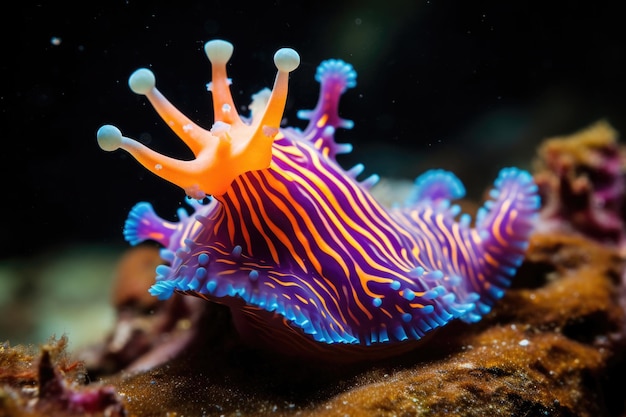 Audibranch Sea Slug in een onderwateromgeving