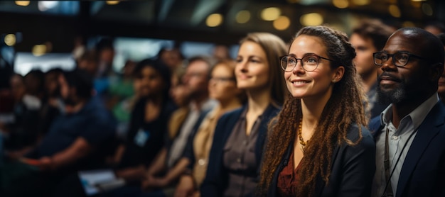 the audience in the hall listens carefully Generative AI