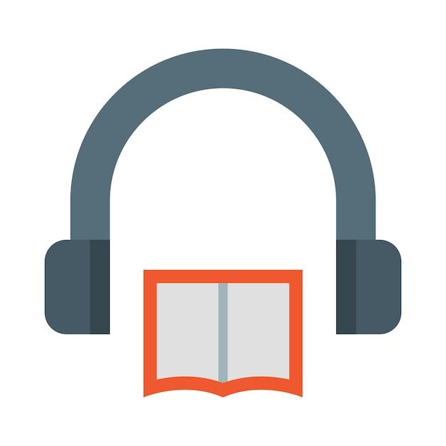 Audio Book Vector Flat Icon For Personal And Commercial Use