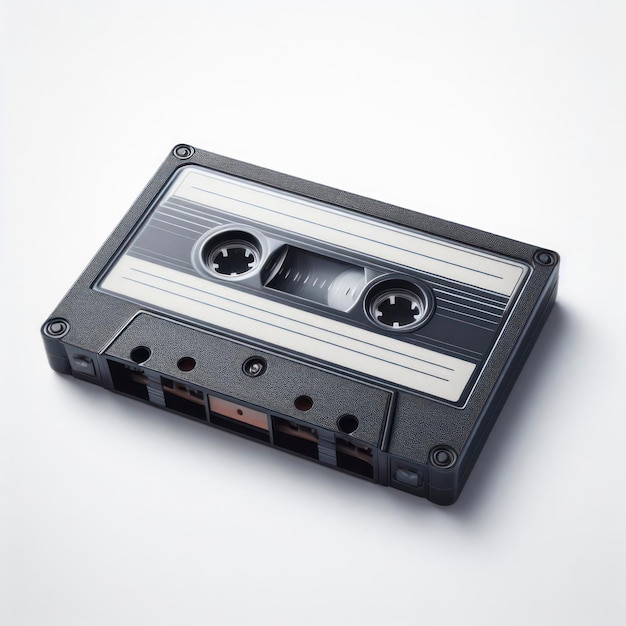 audio cassette tape on isolated white background ai generative