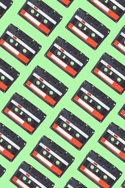 Audio cassette tape pattern.