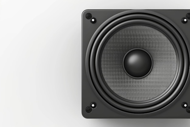 Photo audio equipment speaker on white background