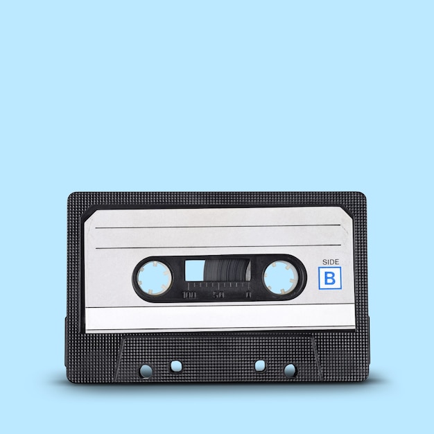 Audio record. Old tape compact cassette