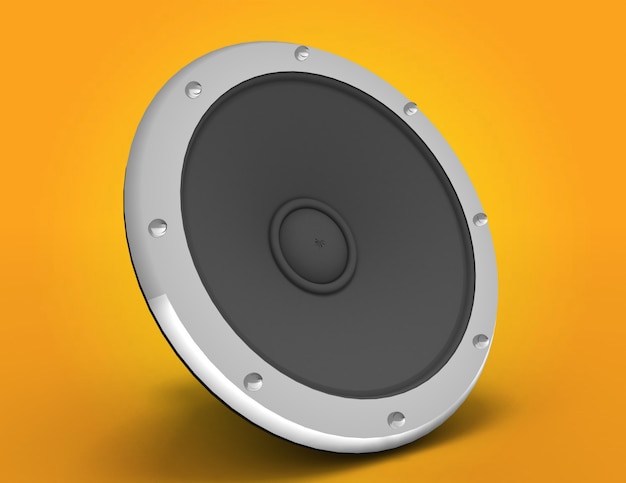 Audio speaker concept. 3d illustration